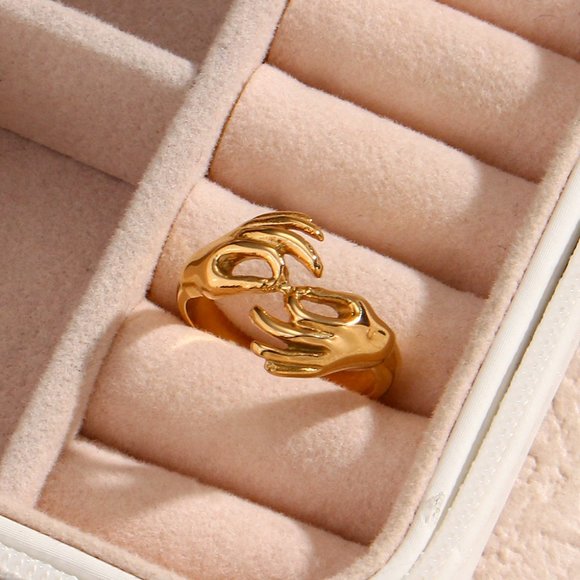Lemonlimeblue Jewelry - Promise Infinity Hand Gesture Ring 18K Gold Plated